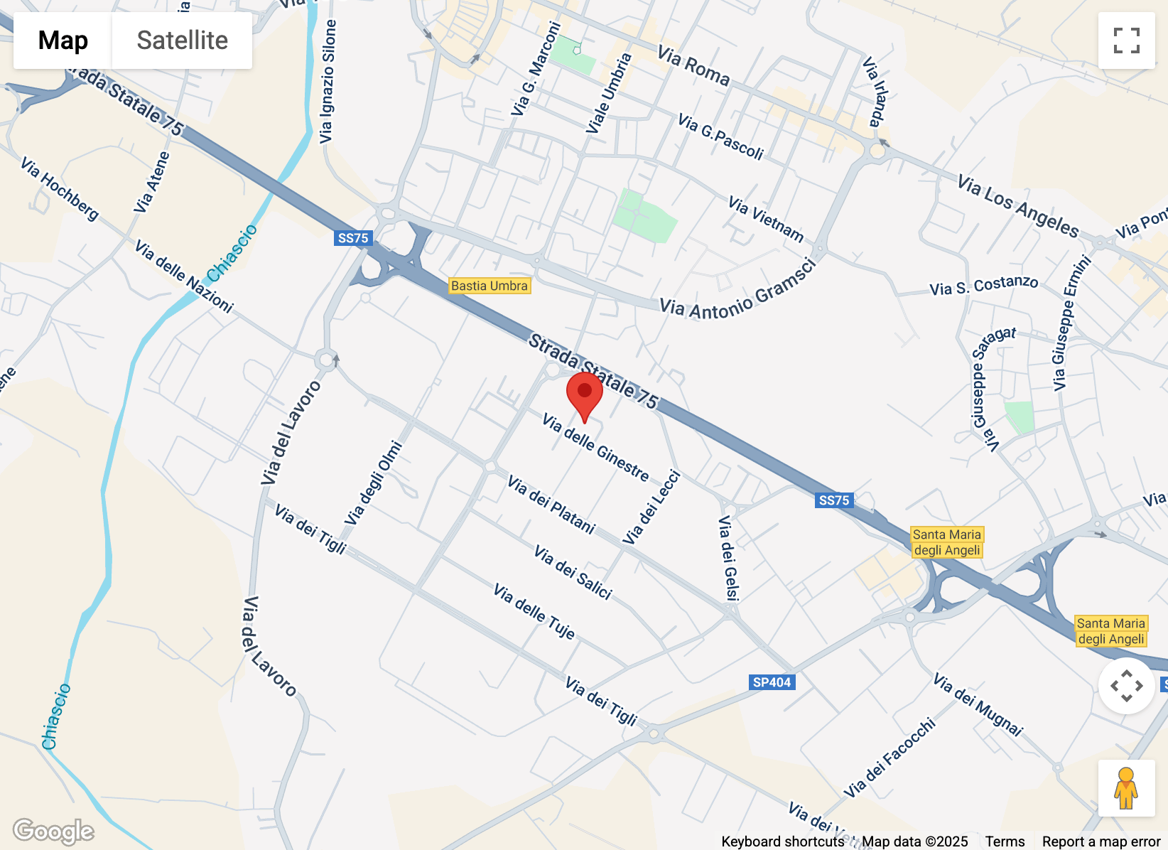 Imagem do mapa do escritório Malwarebytes em Perugia, Itália